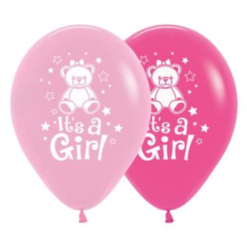 It's A Girl Balloons - design 2 - Click Image to Close
